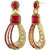Jewels Capital Exclusive Golden Pink White Earring Set / S 3939