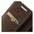 Vivo Y55 Y55L Mercury Wallet Style Flip Back Case Cover Brown by Mobimon