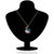 Om Jewells Blue Crystal Swan Pendant Necklace Enhanced with Blue and White Chaton Stones for Girls  Women PD1000816GLD
