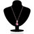 Om Jewells 18k Rose Gold Plated Pink Austrian Crystal Flower Pendant Necklace for Girls and Women PD1000817