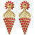Styylo Fashion Exclusive Golden Pink White Earring Set / S 4025