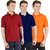 Van Galis Fashion Wear Combo Of Multicoloured Polo T-Shirts For Mens- Pack Of 3