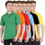 Van Galis Fashion Wear Combo Of Multicoloured Polo T-Shirts For Mens- Pack Of 6