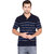 Red Tape Navy Blue Stripper Polo Casual T-Shirt