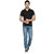 Tsx Men's Black Polo Collar T-Shirt