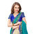 Meia Sky Blue Georgette Embroidered Saree With Blouse