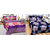 Azaani beautiful floral polycotton double bed sheet with two pillow cover