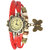 Woman Vintage Analogue Designer Red  Leather Watch For Woma11