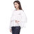 Lavennder White Solid Georgette Layered Womens Top