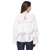 Lavennder White Solid Georgette Layered Womens Top