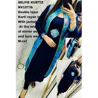 15 Stylish Latest Double Layered Kurtis Online Shopping  Kurta designs  Kurti designs Kurti neck designs