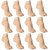 Womens Ankle length Beige Thumb Sock Pack of 12