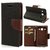 CHL Imported Mercury Fancy Wallet Dairy Flip Case Cover for Samsung Galaxy Grand Prime (SM-G530H) - Black Brown