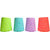 6th Dimensions Flower Pot Vase Pen Pencil Makeup Brush Holder Organize Small -Multicolored -Pack of 4