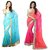 New Designer Multicoloured Georgette Saree Combos