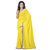 Stylezone Yellow Chiffon Saree