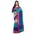 Florence Blue Bhagalpuri Silk Printed Saree With Blouse