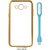 Chrome Tpu Back Cover for Lenovo K5 ( 5.5 Inch ) with Golden Electroplated Edges with Free  LED Light