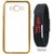  Chrome Tpu Back Cover for  Neo 5 ith Golden Ectroplated Edges ith Free Digital atch