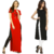 Women's Black And Red Maxi Polyester Combo Of 2 Tops
