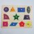 Wooden Shapes wood pegged toddler puzzle