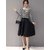 Westchic Black & White Striped Belted Dress For Women