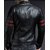 Men's Stripe Rider Biker Genuine Leather Jacket