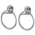 DEVICE IN LION STAINLESS STEEL LIGHT ROUND SHAPE TOWEL RING SET OF 2