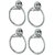 Device In Lion Stainless Steel Light Round Shape Towel Ring Set of 4