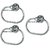 Device In Lion Stainless Steel Light Oval Shape Towel Ring Set of 3