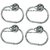 Device In Lion Stainless Steel Light Oval Shape Towel Ring Set of 4