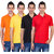 kaizen Multi Regular Fit Polo T Shirt Pack of 4