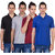 Kaizen Men's Multicolor Polo Collar T Shirt Pack of 4