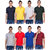 kaizen Multi Regular Fit Polo T Shirt Pack of 8