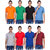 Vestiario Pack of 8 Men's Multicolor Polo Collar T-Shirt