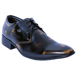 Anson men's black synthetic leather formal shoes-6