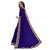 JHMart Blue Georgette Embroidered Saree With Blouse