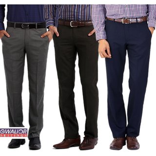 Gwalior Suiting Combo of 3 Unstitched Trousers