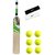 Kookaburra Sticker Popular Willow Cricket Bat (Full Size) with Free Tennis Balls (6 Pcs.)  Head Bands (1 White + 1 Blac