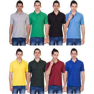kaizen Multi Regular Fit Polo T Shirt Pack of 8