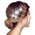 Meiysh Bridal Flower Side Hair Clips Pearl Bridal Headpiece Wedding Accessories(White)