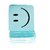 SKY BLUE SMILEY LUNCH BOX WITH SPOON AND FORK PACK OF 1
