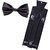 Tahiro Black Satin Bow Tie N Suspender - Pack Of 2