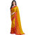 Deepfashion Yellow Georgette Printed Saree With Blouse