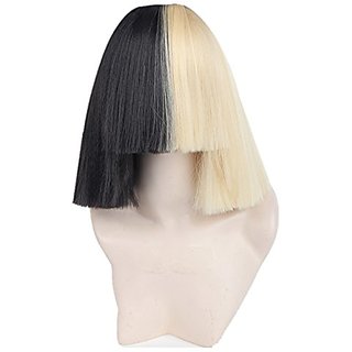 Buy Half Blonde And Black 2 Tone Hair Short Straight Cosplay Costume Wig For Women Only Wig Online 3569 From Shopclues Buy Half Blonde And Black 2 Tone Hair Short Straight Cosplay Costume Wig For Women Only Wig Online 3569 From Shopclues