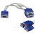 VGA Y Splitter Cable - 15 Pin Male to Dual Female VGA Cable 2 Monitor