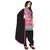 BanoRani Womens Rani  Black Color Cotton Printed Designer Dress Material (Free Size, BR-2133) (Unstitched)