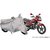 Autofurnish Universal Motorcycle Bike Body Cover with Mirror Pockets (Silver)