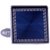 The Jewelbox Royal Blue Gold Plated Square Cufflink