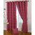 Presto Dark Pink Colour Jacquard Eyelet Door Curtains(7Ft)-ICSA07F7